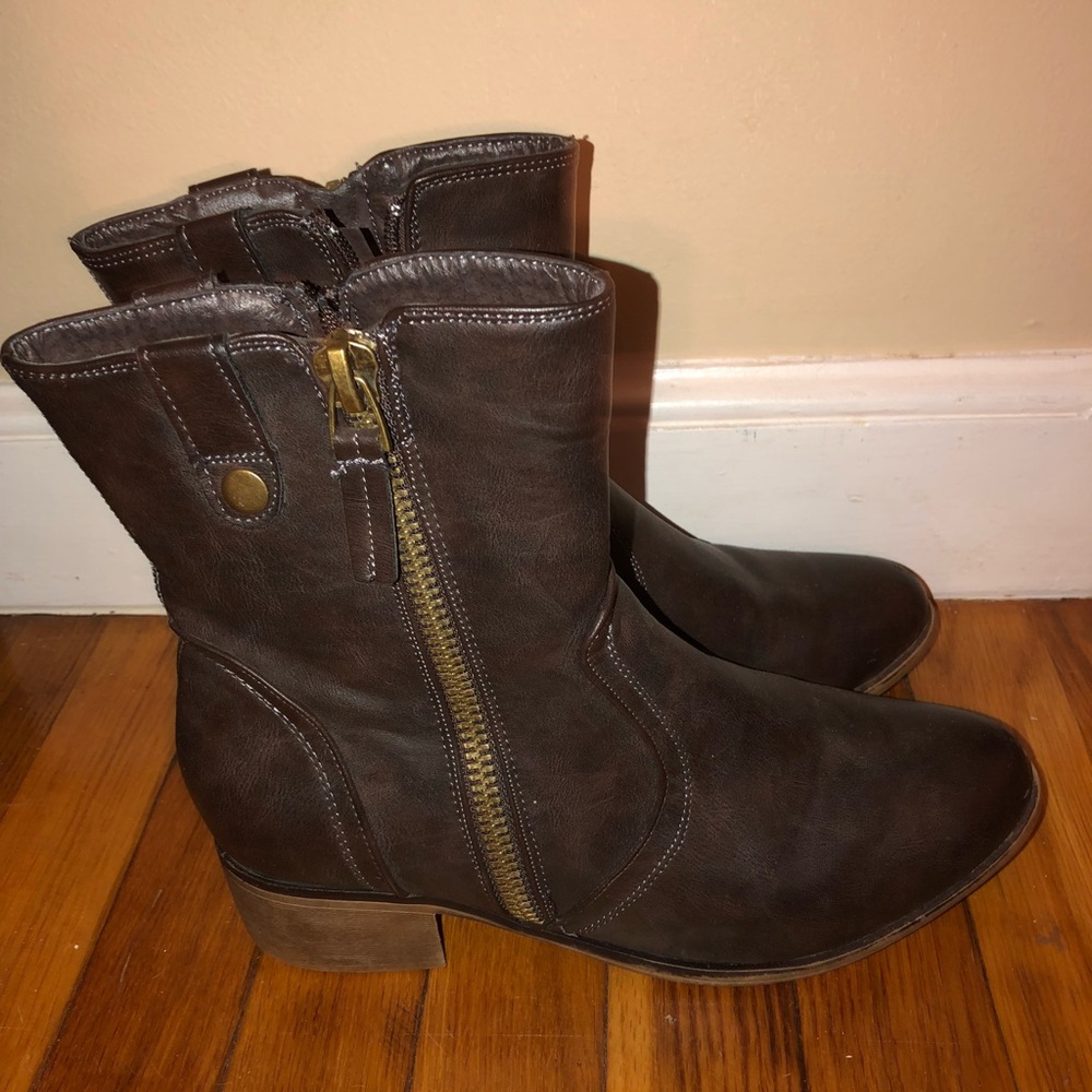 Faux Leather Booties